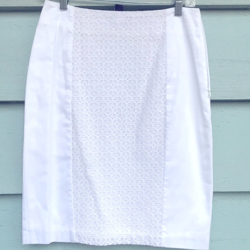 Beautiful summer pencil skirt size  4 white